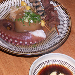 生姜(しょうが)醤油(しょうゆ)で食べる姫路おでん